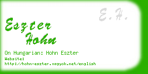 eszter hohn business card